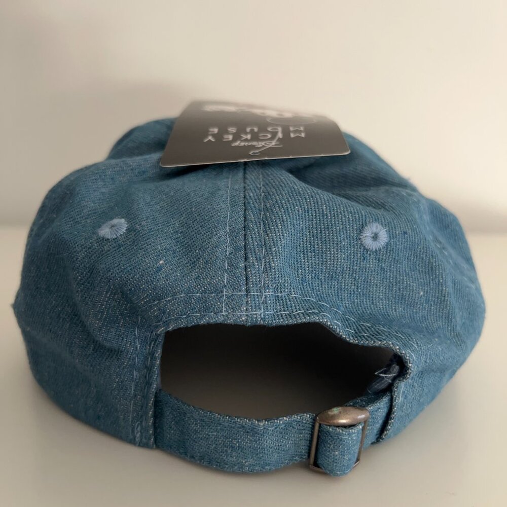 Disney Mickey Mouse Denim Blue Adjustable Cap Hat, One Size - NWT - Picture 4 of 10